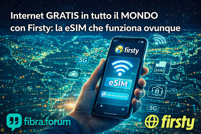 Internet GRATIS in tutto il MONDO con Firsty la eSIM che funziona ovunque fibra.forum