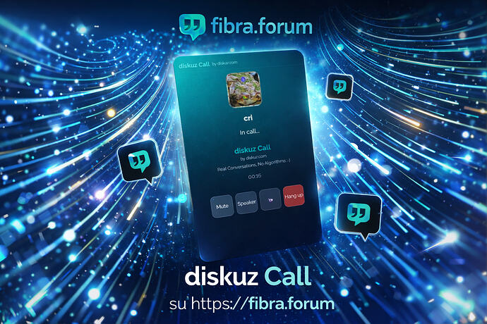 📞 diskuz Call: chiamate vocali e video nel forum https://fibra.forum - Discourse Forum Powered